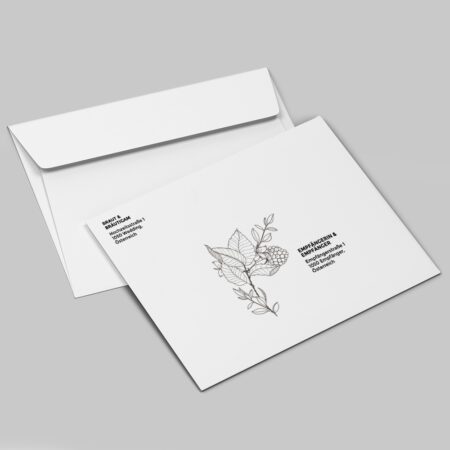 Illustrativer Blättertraum Kuvert DIN C5