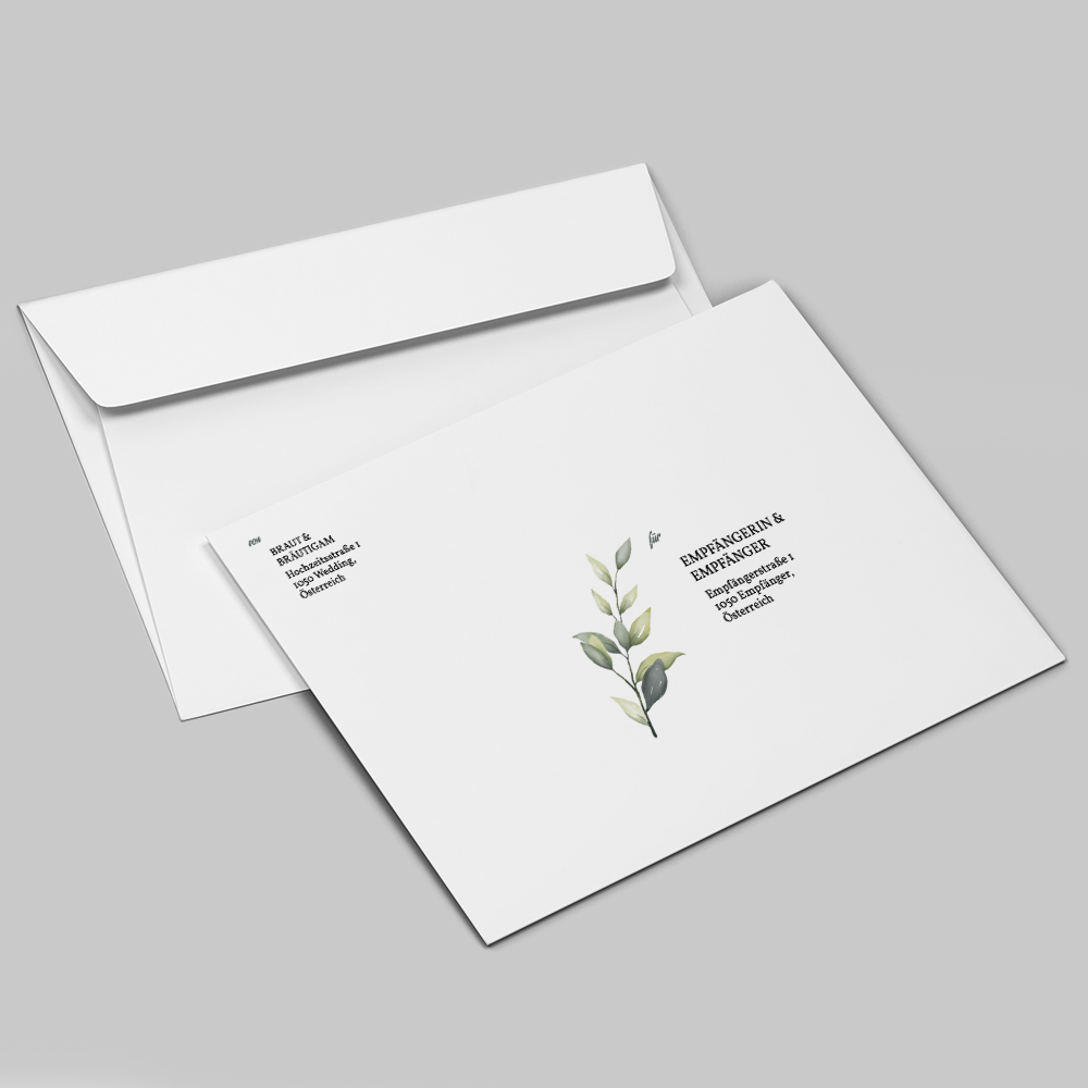 mediterraner Blättertraum Kuvert DIN C5